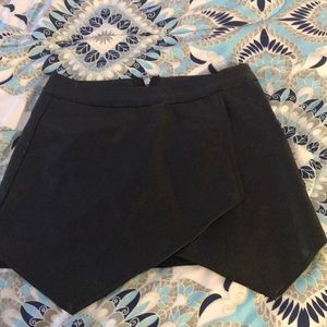 Pleather envelope skirt